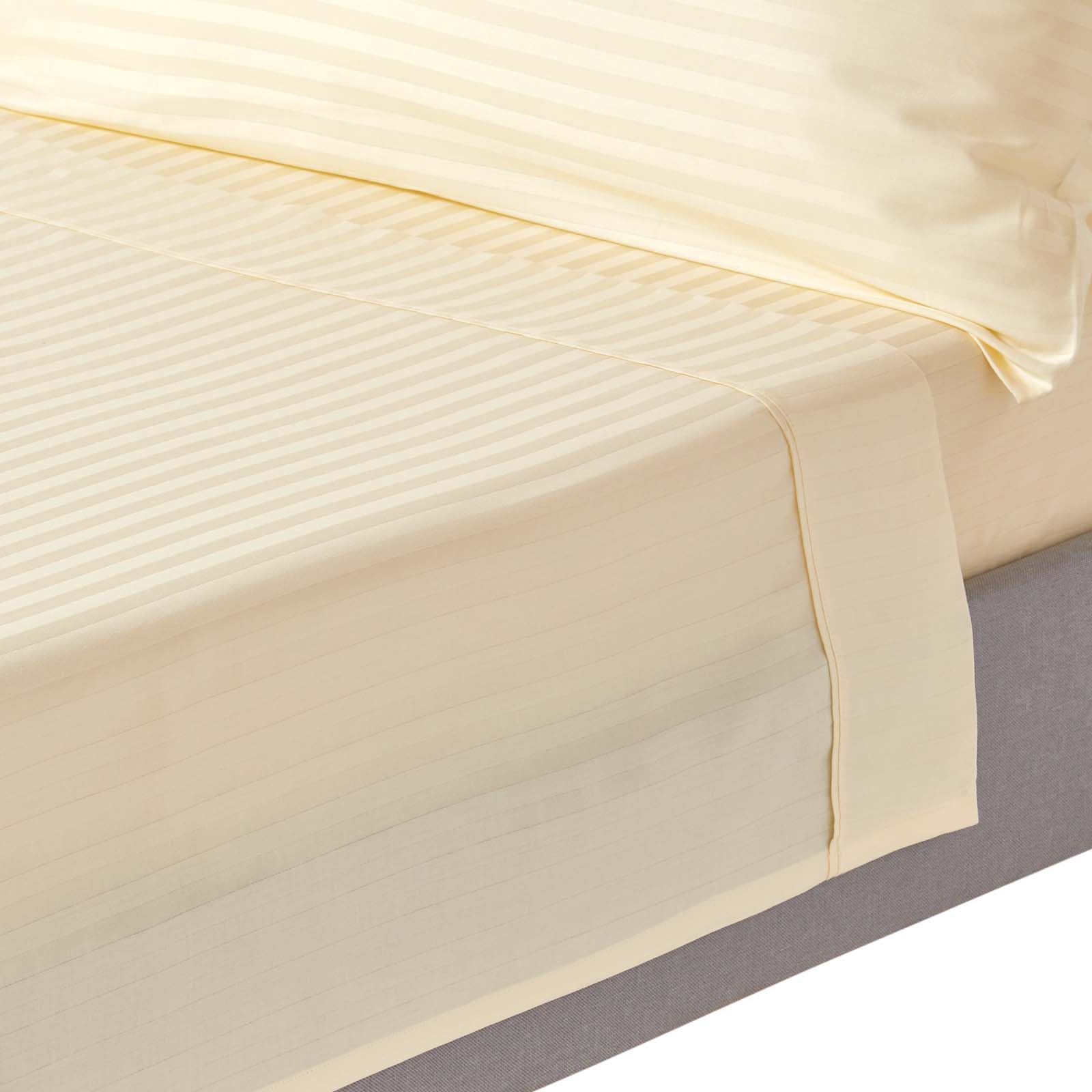 Drap Plat 240x275cm Jaune Coton Égyptien 330tc Homescapes