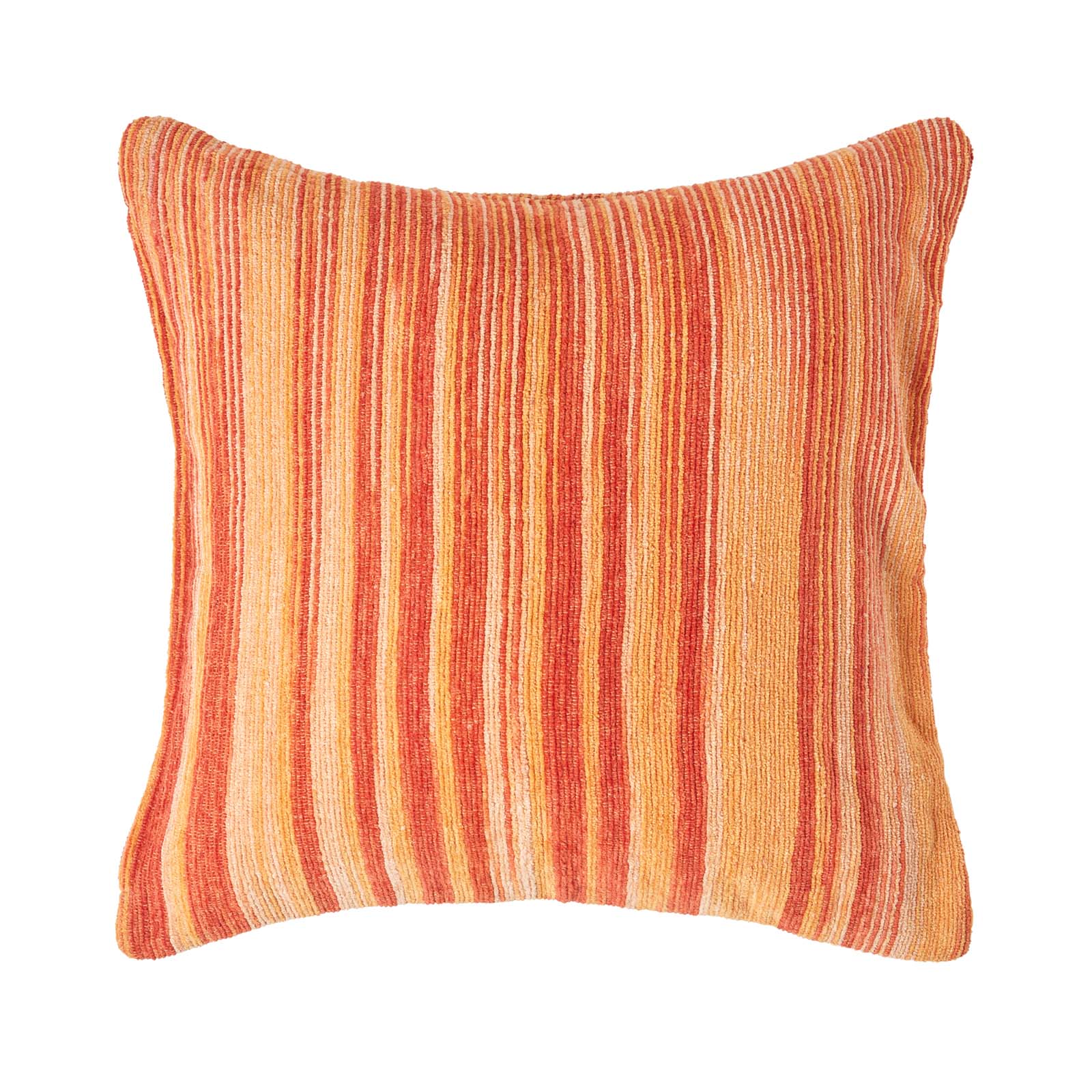 Housse De Coussin En Tissu Chenille Orange Clair, 45x45cm - Homescapes