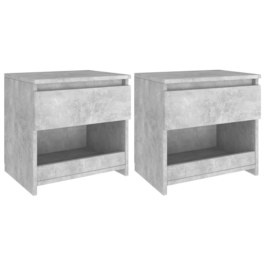 Lot De 2 Tables De Chevet Avec Tiroir Et Compartiment Ouvert 40 X 30 Dec035348