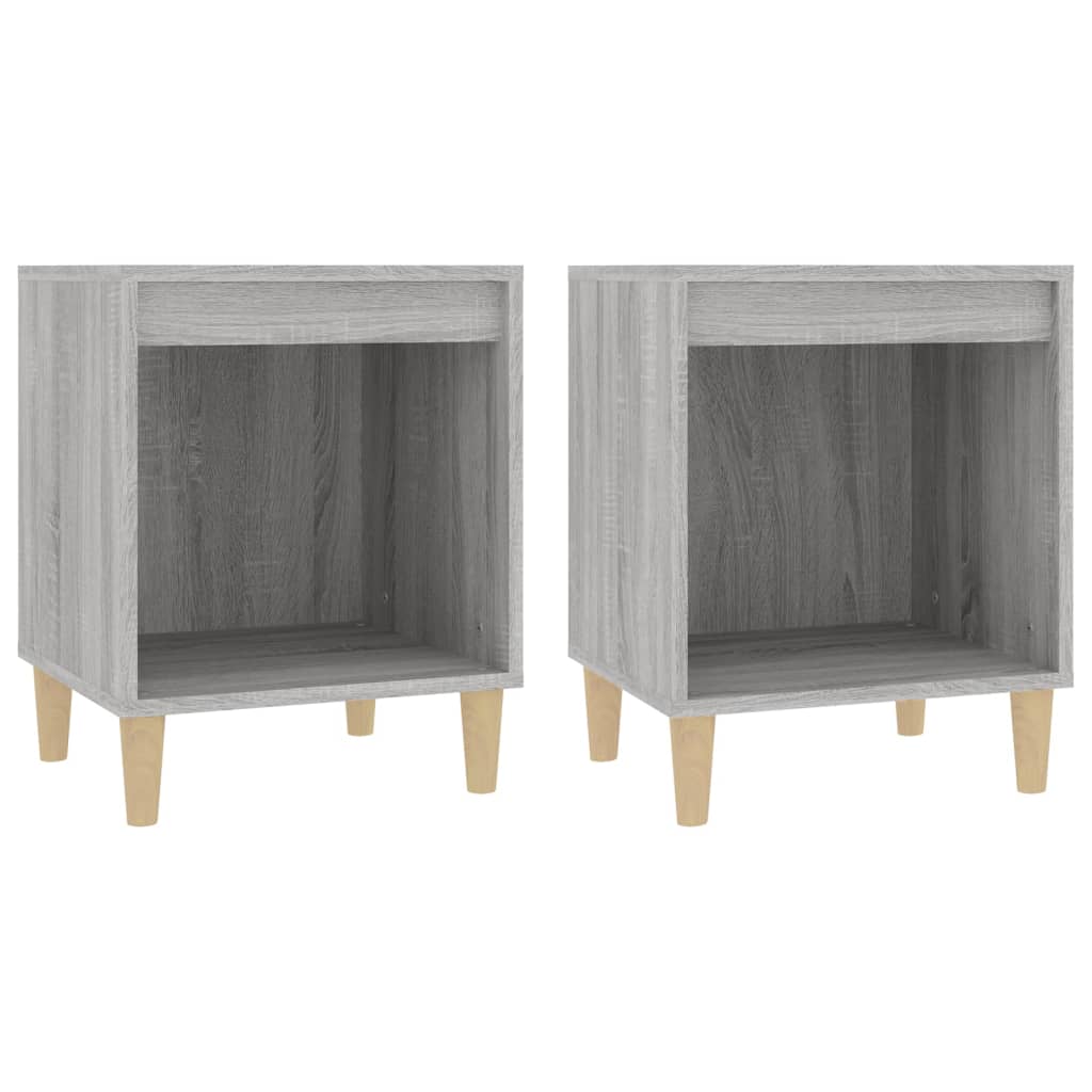 Lot De 2 Tables De Chevet Avec Compartiment Ouvert 40 X 35 X 50 Dec035692