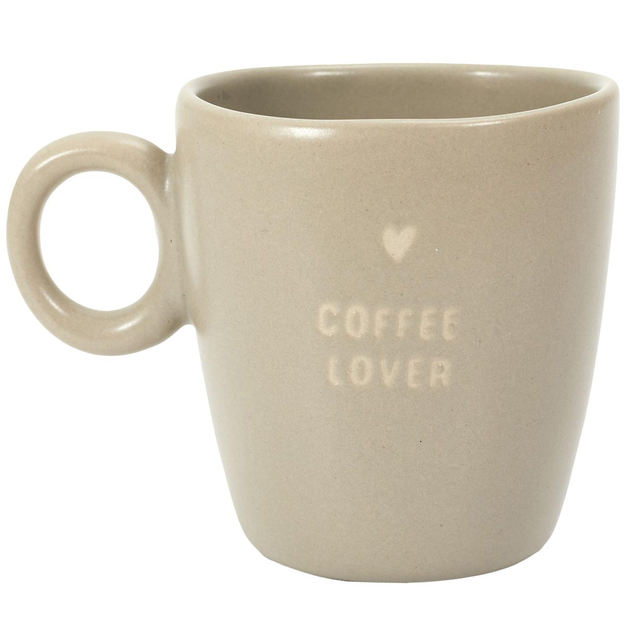 Mug En Grès Collection Minimalist 10 Cl Modèle "coffee Lover" Beige