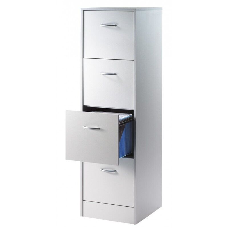 Classeur Beaux Meubles Pas Chers 4 Tiroirs 100 Dossiers Suspendus 41,4 X 140 X 44 Cm Aluminium