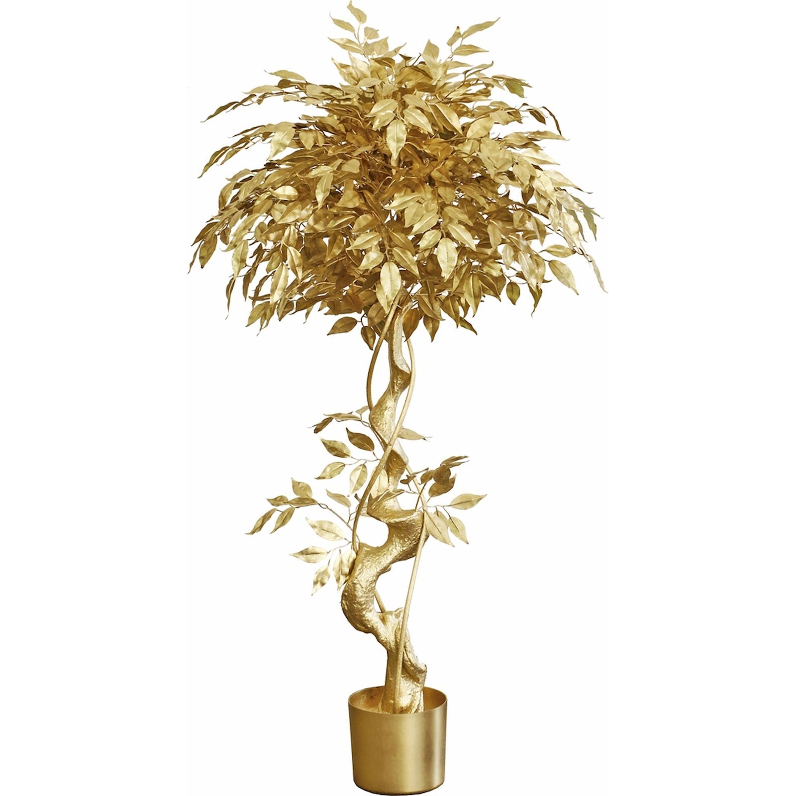 Plante Décorative Ficus Benjamin Doré Effet Luxuriant - Doré Effet Métallisé