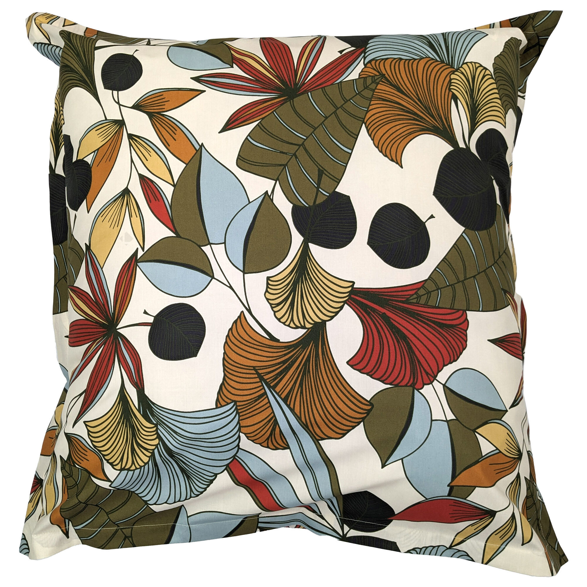 Taie D'oreiller 65x65 Cm Percale Coton Cascade Vert Sauge