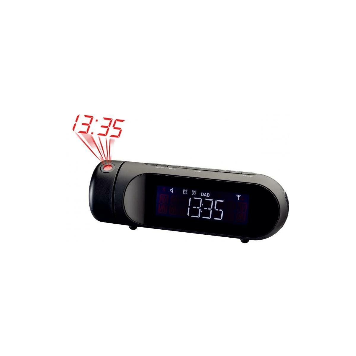 New Majestic Rs 119p Dab Réveil Numérique Noir