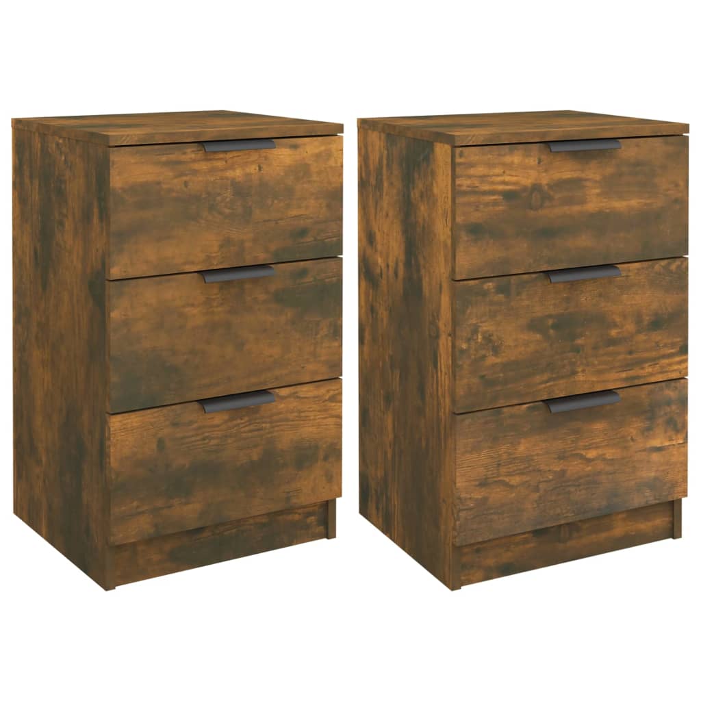 Lot De 2 Tables De Chevet Avec 3 Tiroirs 40 X 36 X 65 Dec035113