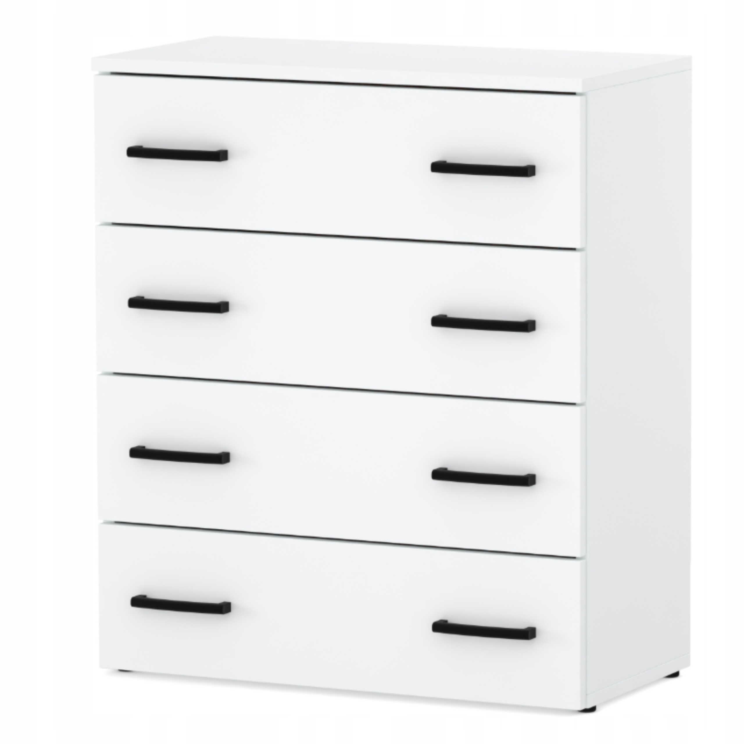 Armoire À Chaussures En Blanc 71x82,9x35 Cm - Meuble De Rangement Avec 4 Étagères