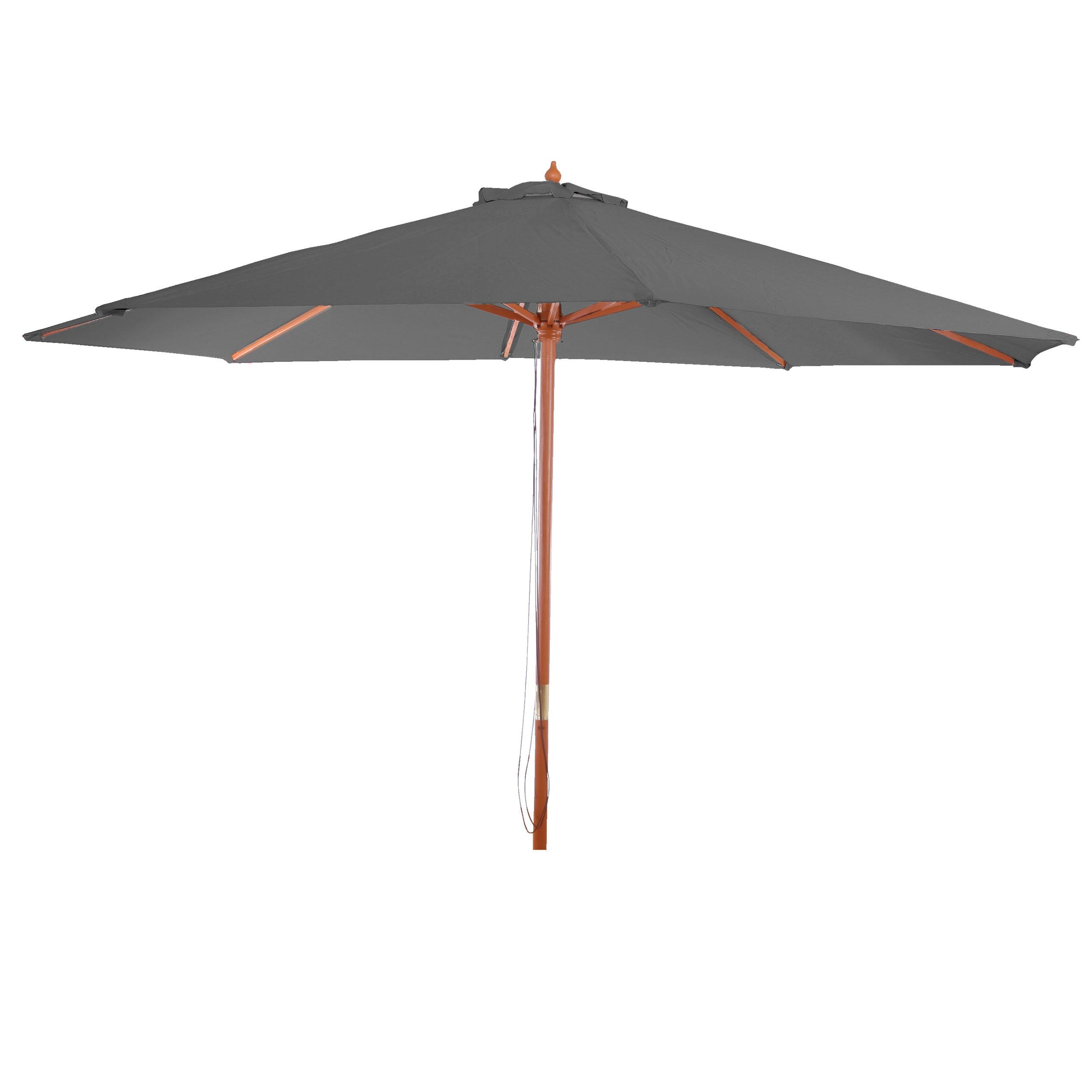 Parasol Florida Parasol De Jardin Parasol De Marché Diamètre 3 5m Polyester/bois 7kg Gris Foncé 040008008