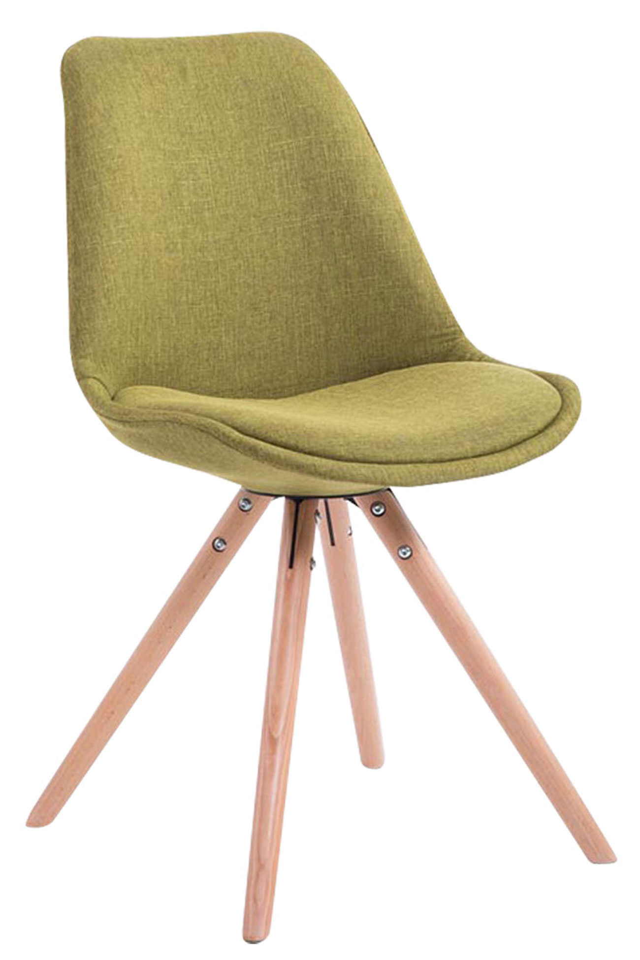Lot De 4 Chaises Toulouse Tissu Natura Rondes Vert