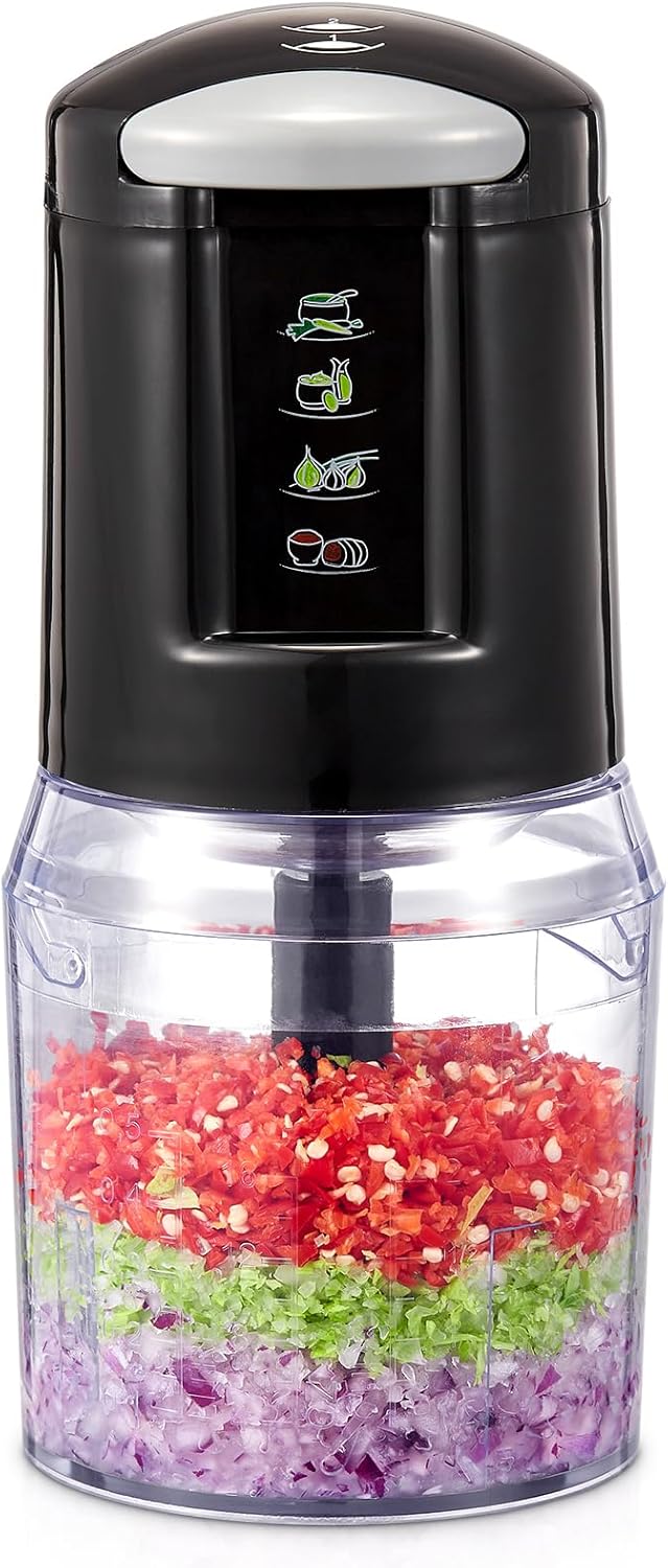 Hachoir Électrique Yabano 300w - 2 Vitesses, 4 Lames Inox, 500ml