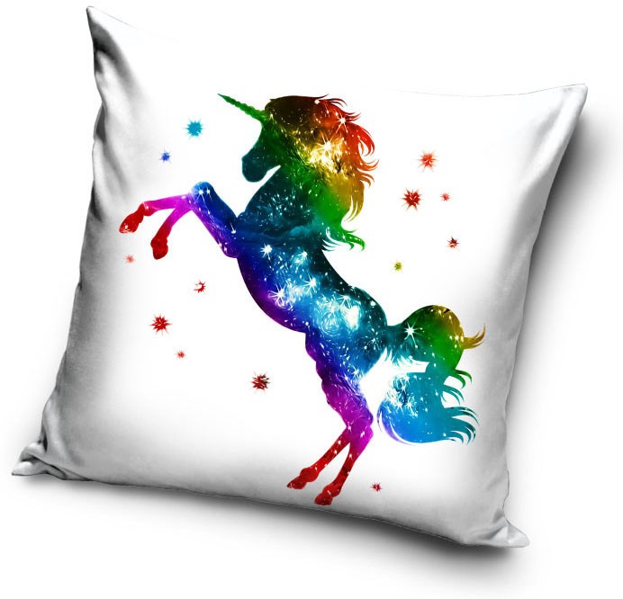 Coussin Licorne Ciel, Coussin Décoratif 40x40 Cm