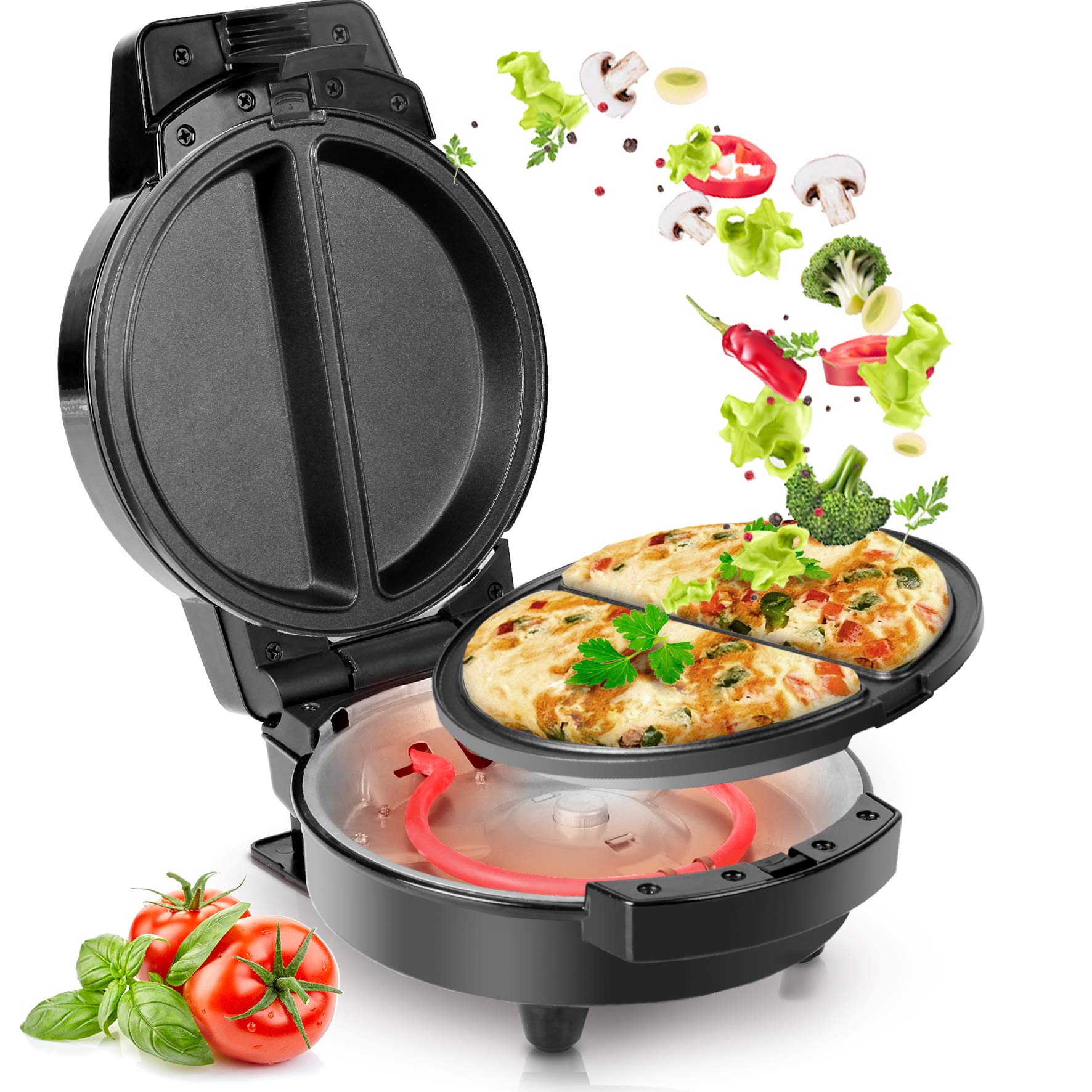 Cuiseur À Omelettes Électrique De 600w 2 Plaques De Cuisson Antiadhésives Et Amovibles Duronic Om60