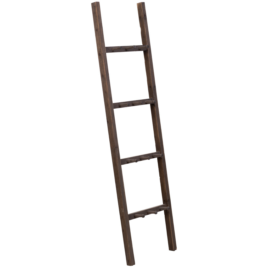 Étagère Échelle En Bois 41,5x11,5x160h Cm