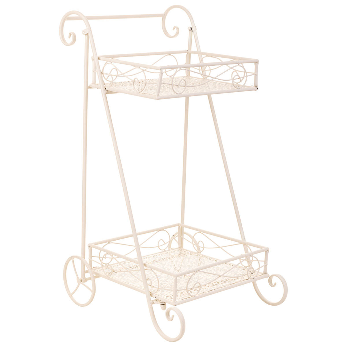 Sous-pot Alexandra House Living Blanc Métal Fer 23 X 65 X 28 Cm