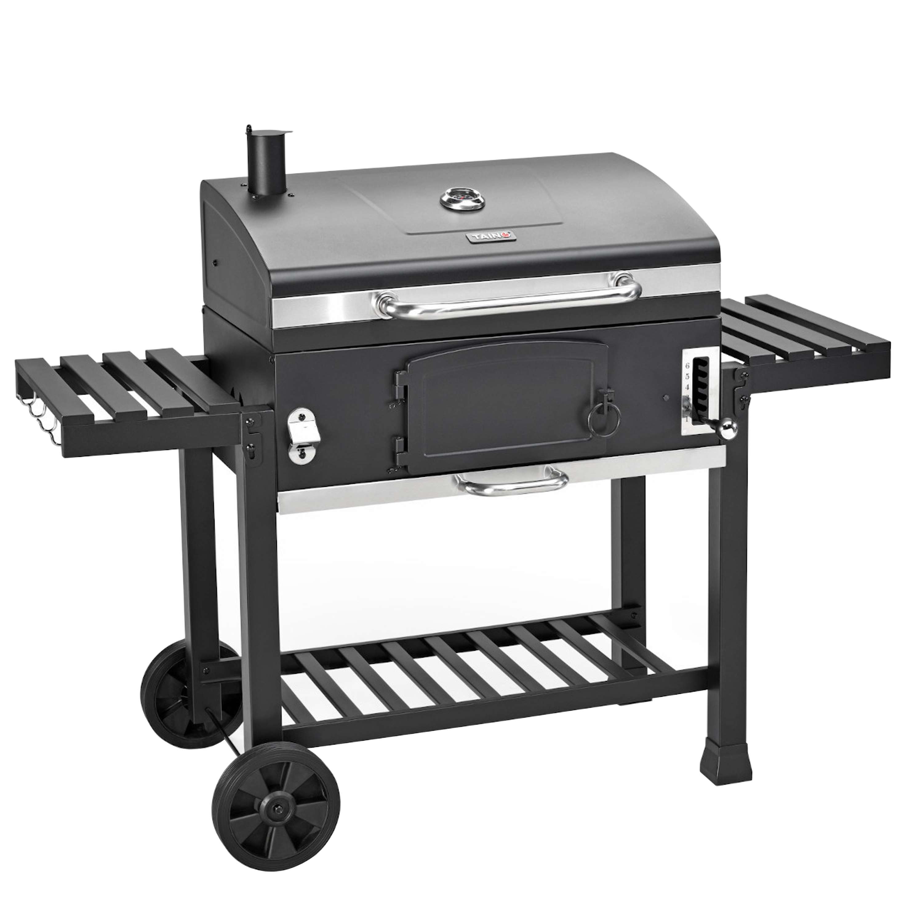 Barbecue Charbon Horizontal Taino Metal Noir 142 X 46 X 111 Cm Ustensiles