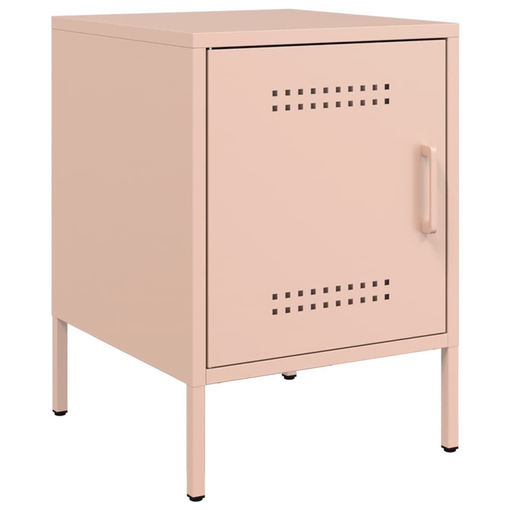 Table De Chevet Avec Compartiment Avec Porte 36 X 39 X 50,5 Cm Acier Dec034560