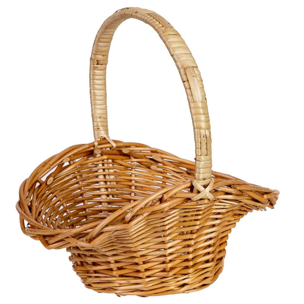 Panier En Osier Marron 24x18x8/11/22h Cm