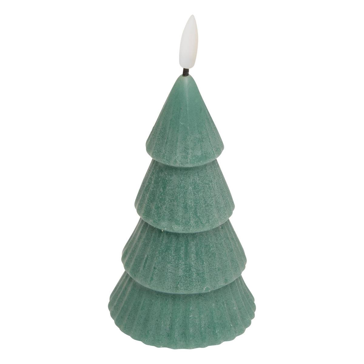Bougie Led Forme Sapin H.13cm Vert - Feeric Lights & Christmas