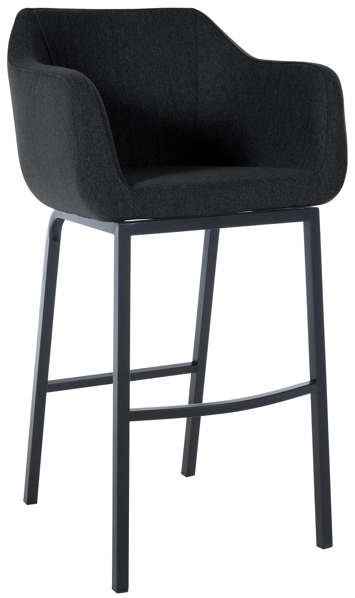 Tabouret De Bar Monea B Feutre Anthracite