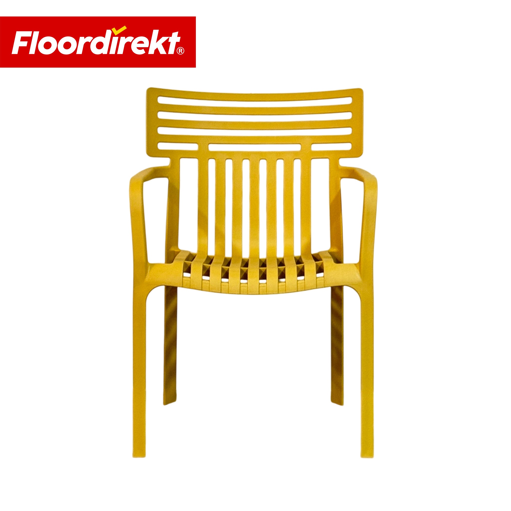 X 6 Chaises De Jardin Sitwell Design, Résistante Aux Intempéries, Jaune
