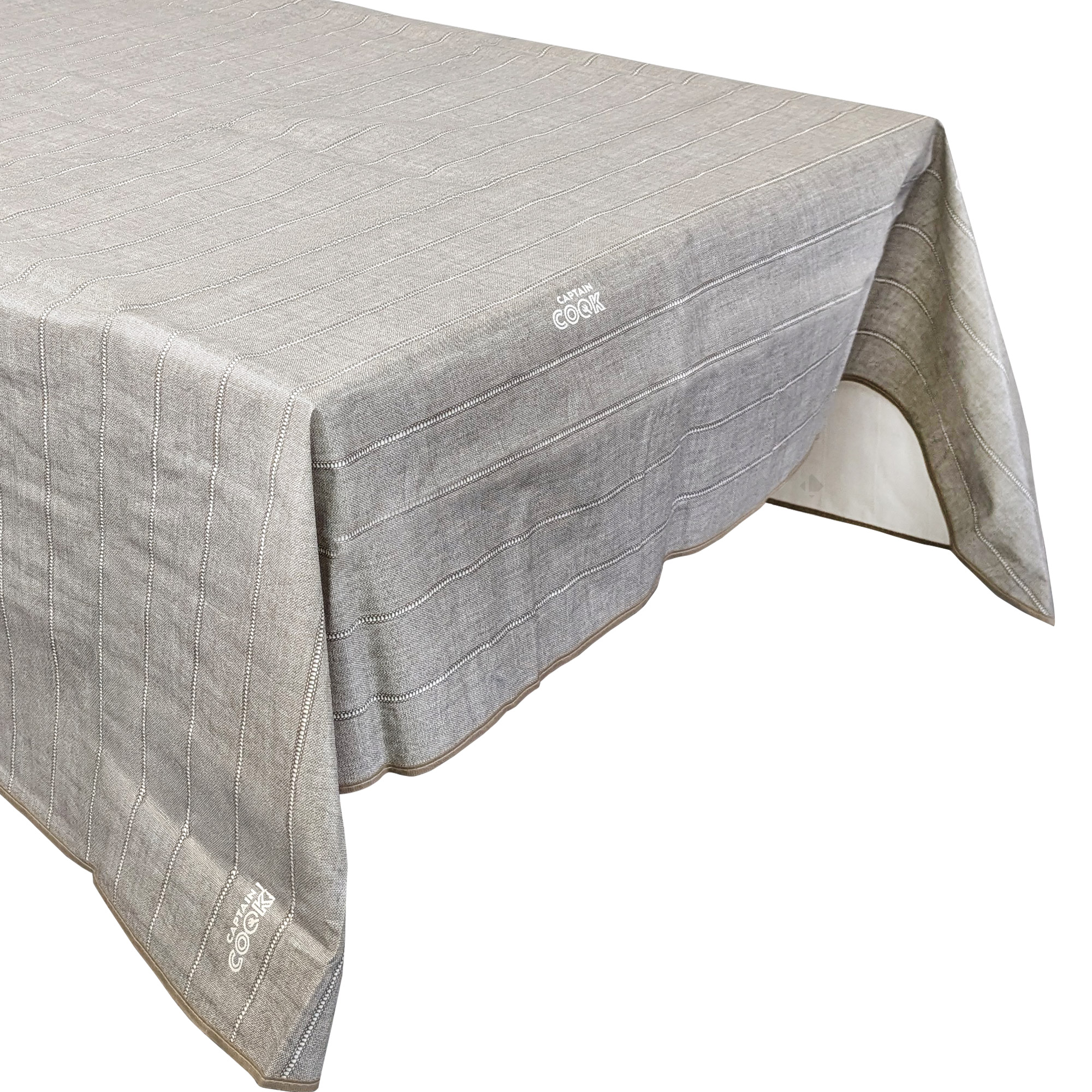 Nappe Rectangulaire 140x220 Cm Antitaches Balance Couleur Gris