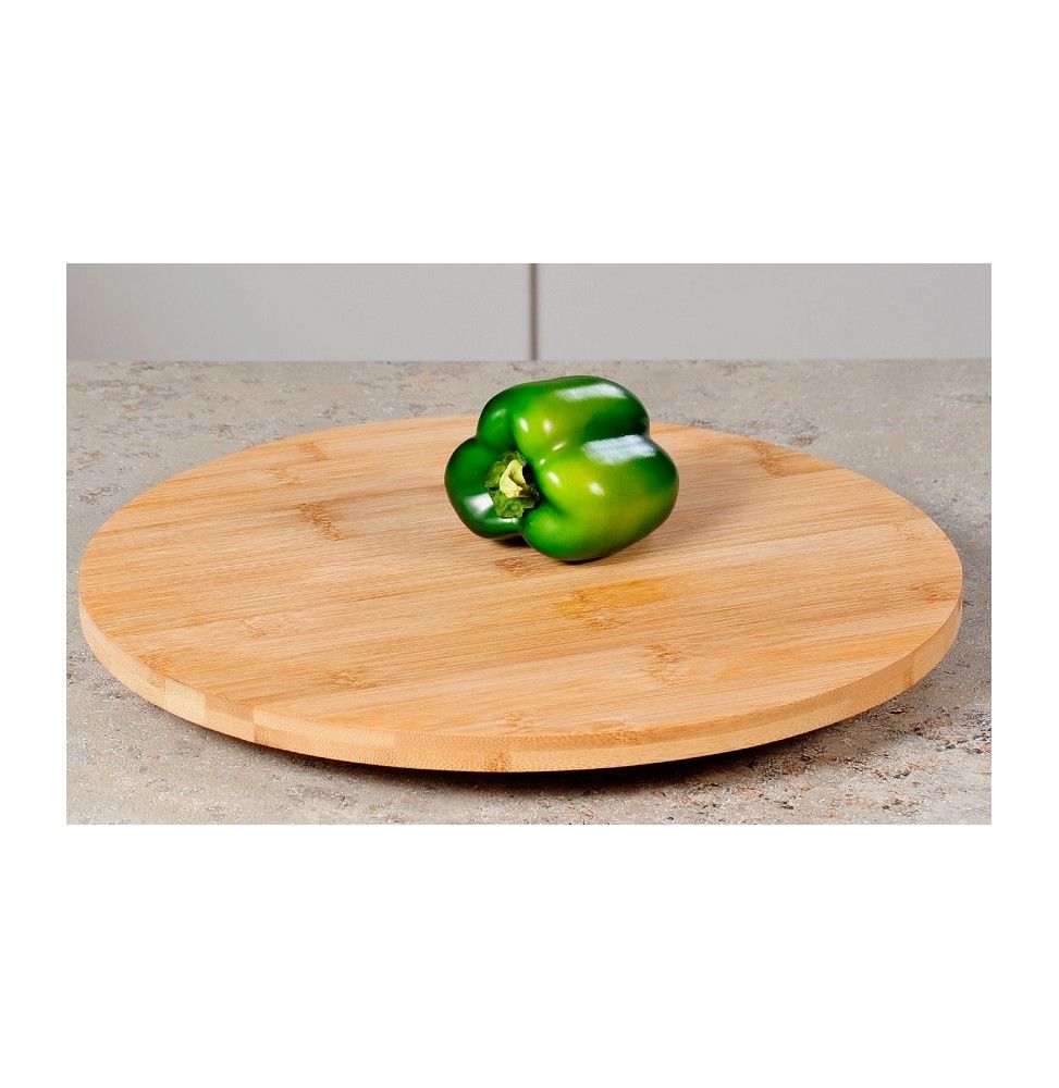 Plateau Tournant Rond - Bambou - D 35 Cm - Planche Rotative