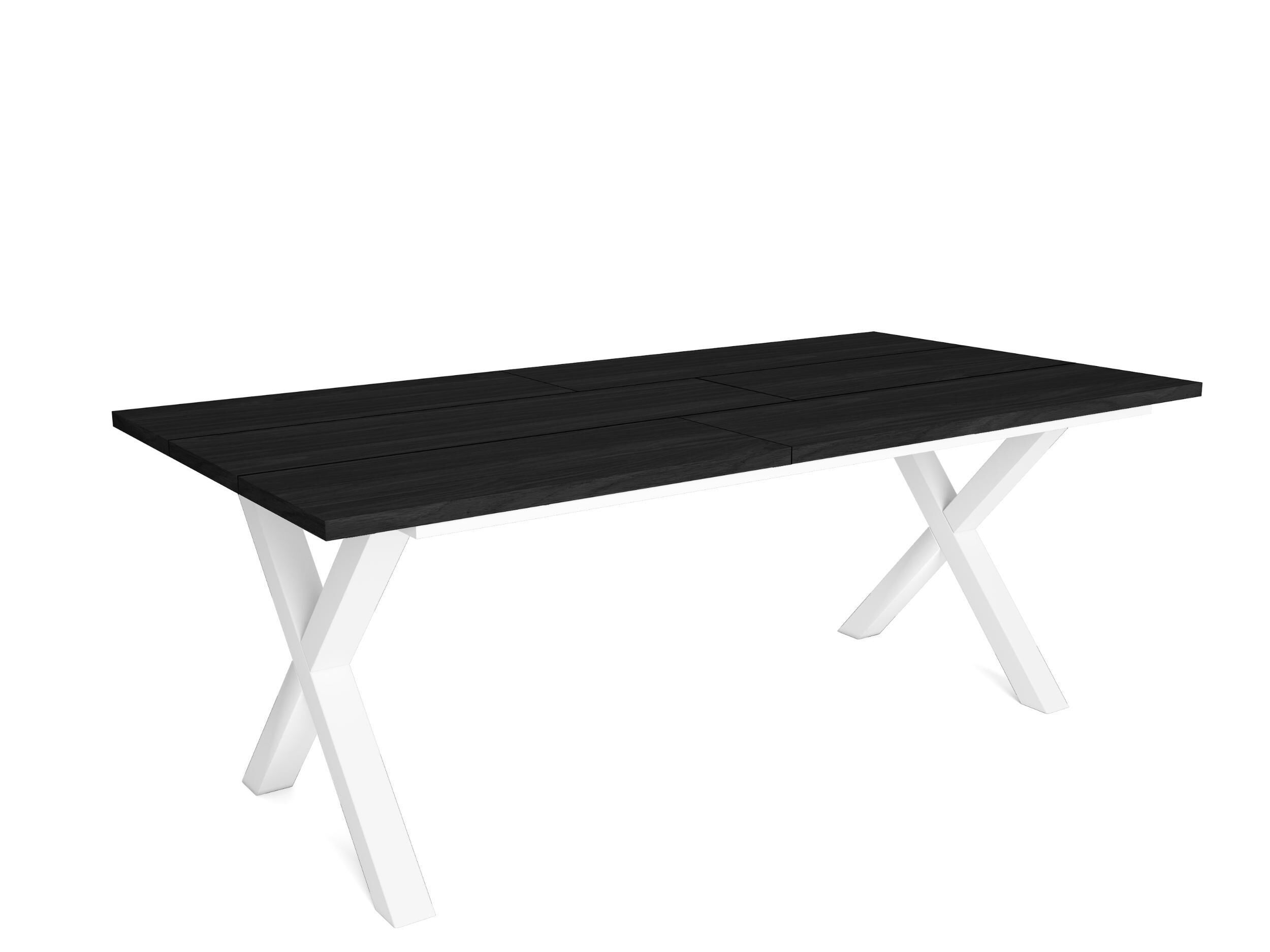 Table À Manger, 194x90x75cm, Pour 10 Personnes, Noir, Style Industriel