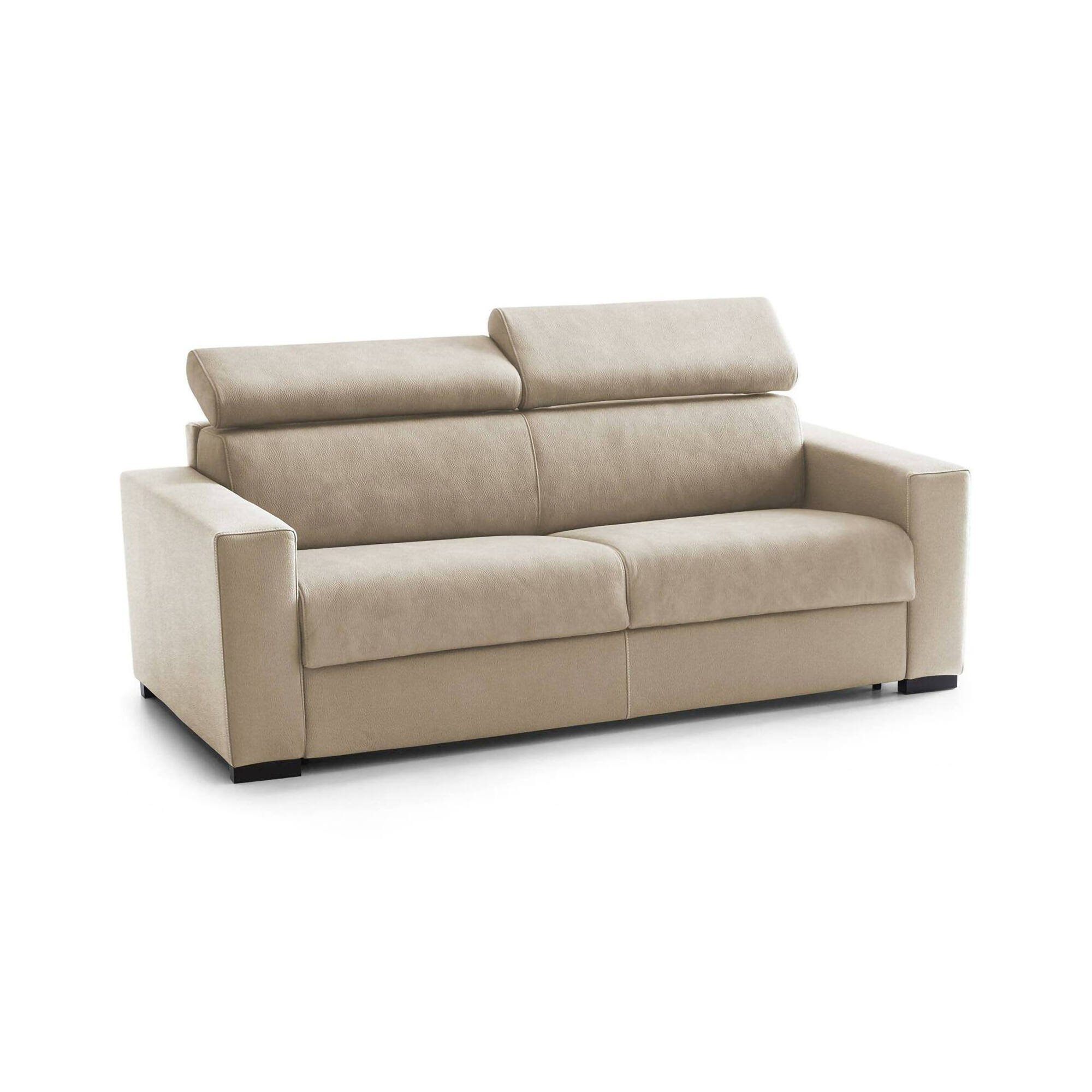 Canapé Fixe,en Tissu,beige,220x95h85 Cm