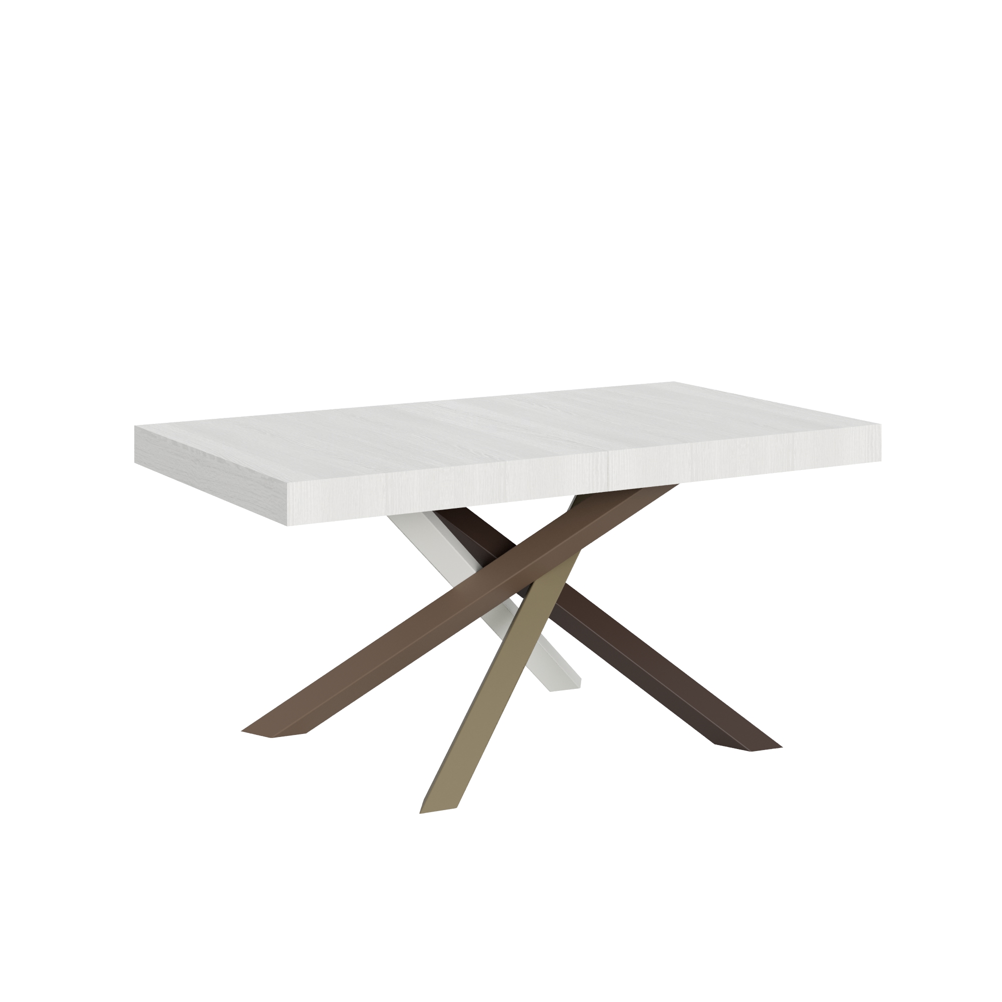 Table Extensible 90x160/420 Cm Volantis Structure Frêne Blanc 4/c