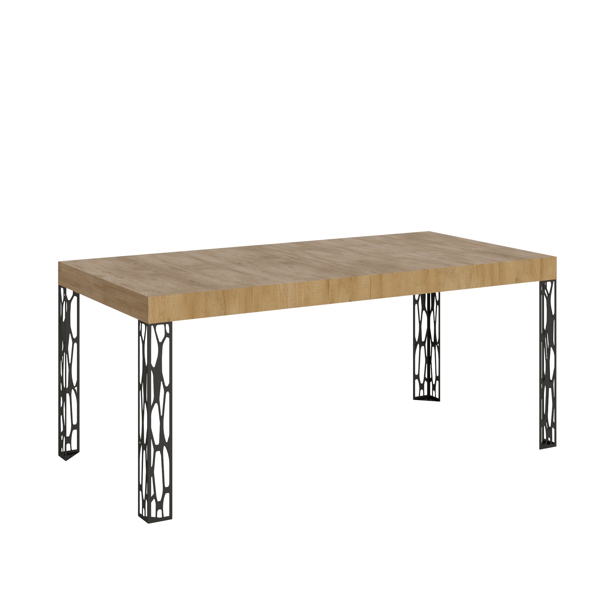 Table Extensible 200/304x90 Cm Ghibli Chêne Nature Pieds Anthracite
