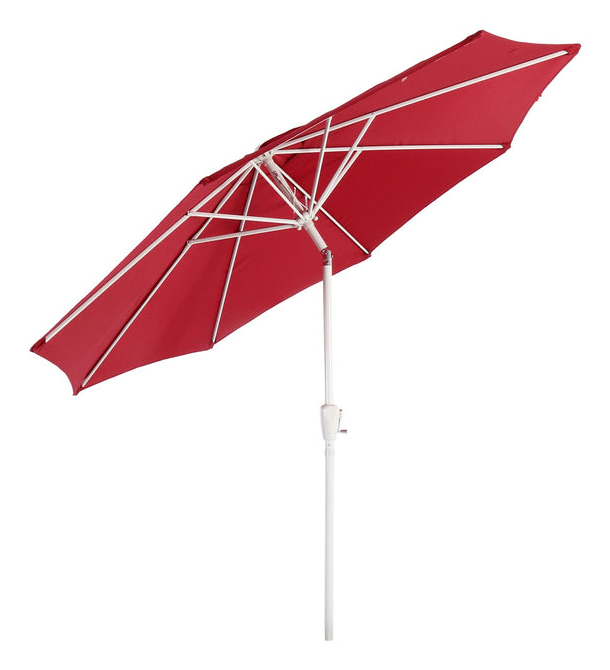 Décoshop26 04_0003888 Parasol De Terrasse Parasol De Plage Rond Rouge