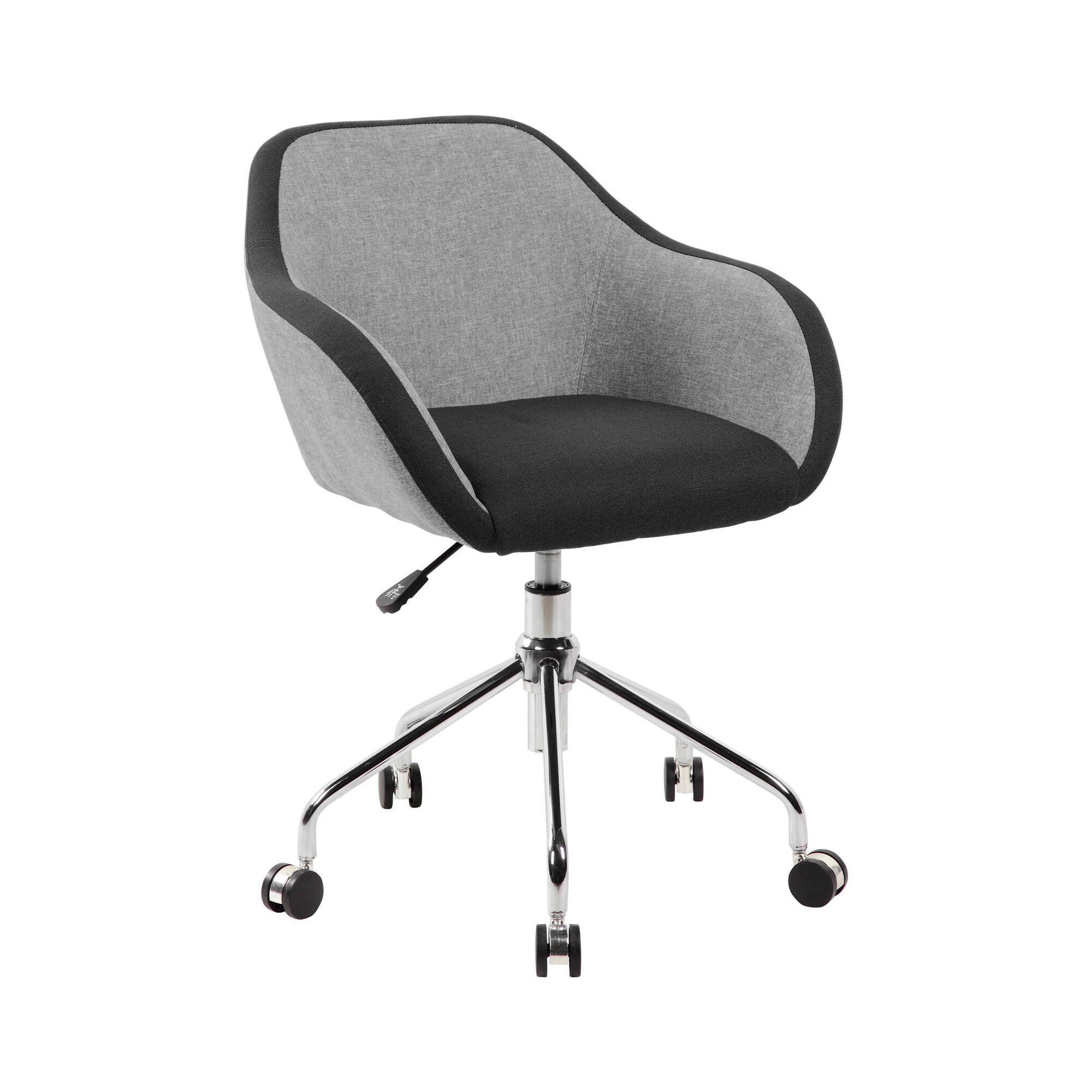 Chaise De Bureau,gris Noir,56x58h84 Cm