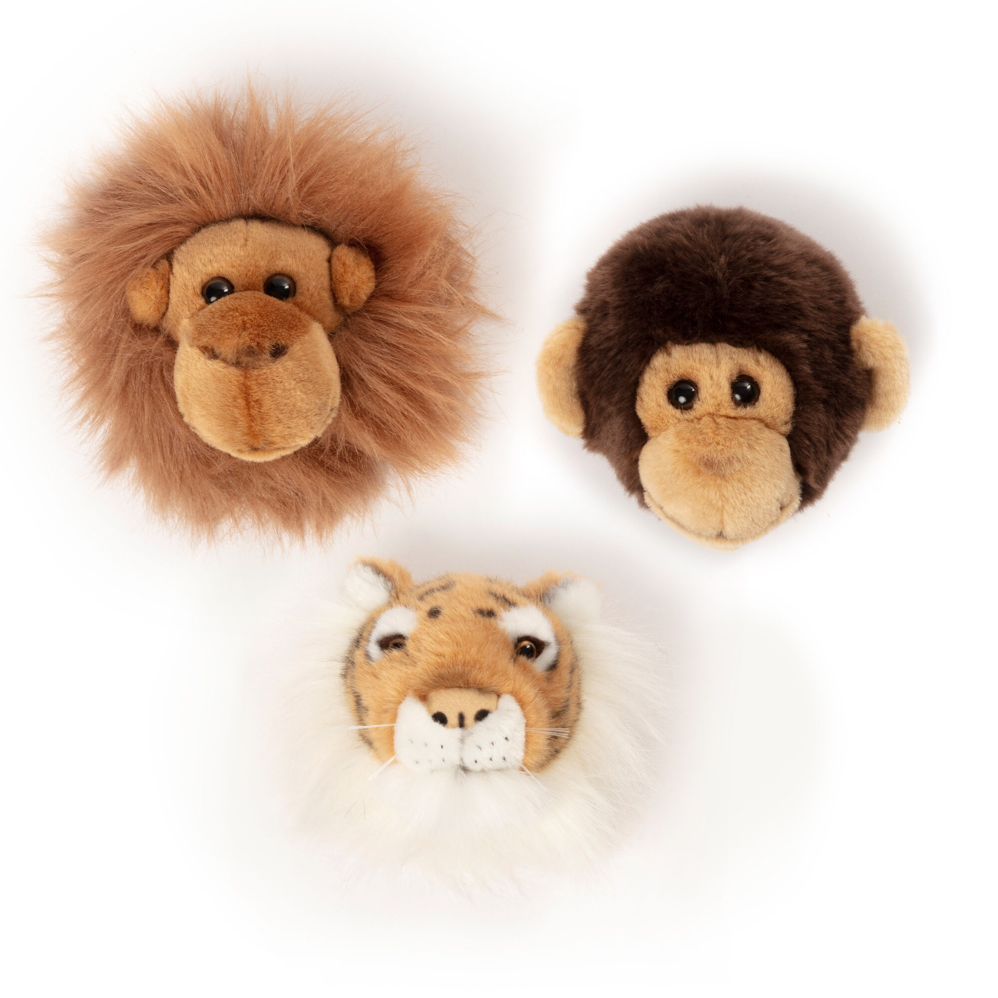 Peluche Trophée Mini 3 Petites Têtes Collection Jungle