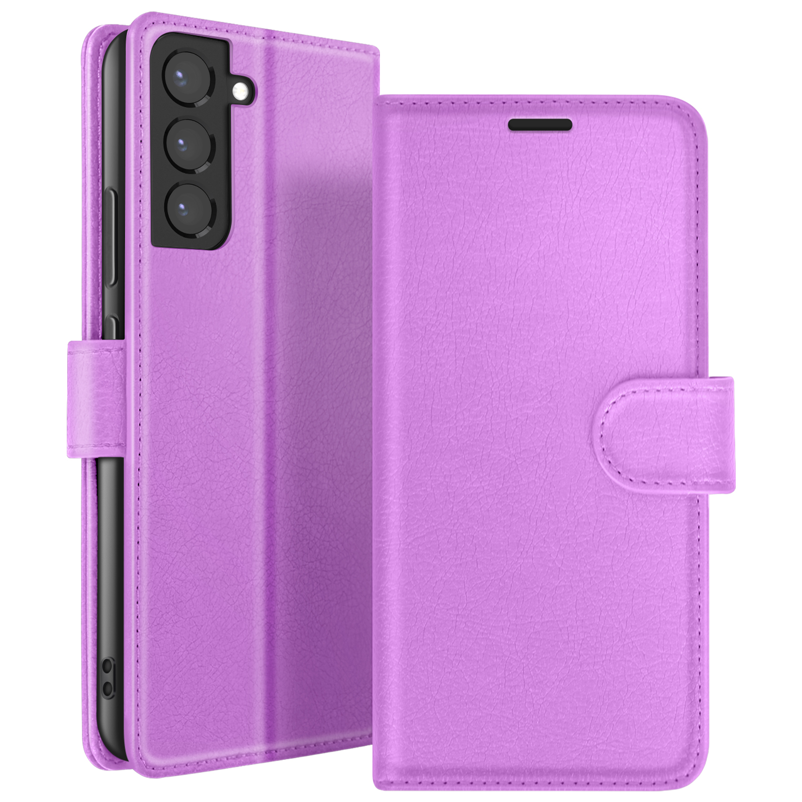 Étui Portefeuille Pour Samsung Galaxy S22 Plus Support Et Languette Violet Zanaé