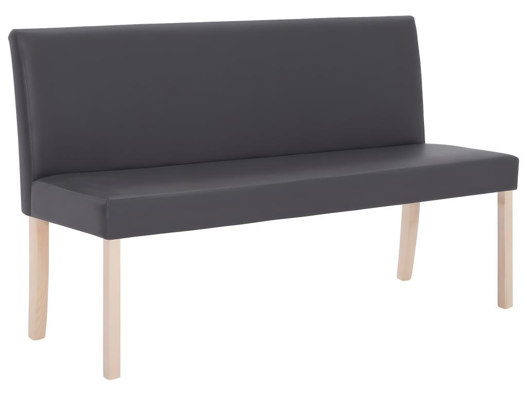 Banc Banquette 139,5 X 54 X 85,5 Cm Gris Similicuir 02_0010990