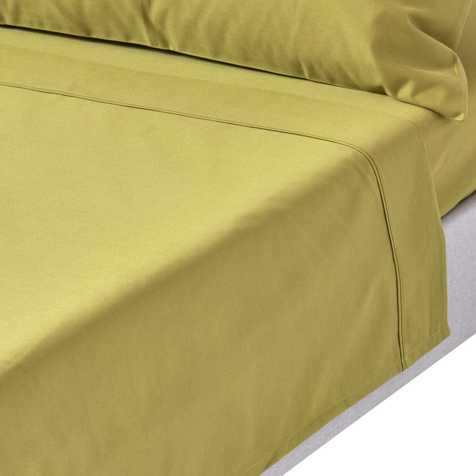 Drap Plat Premium 275x275cm Vert Coton Égyptien 1000tc Homescapes
