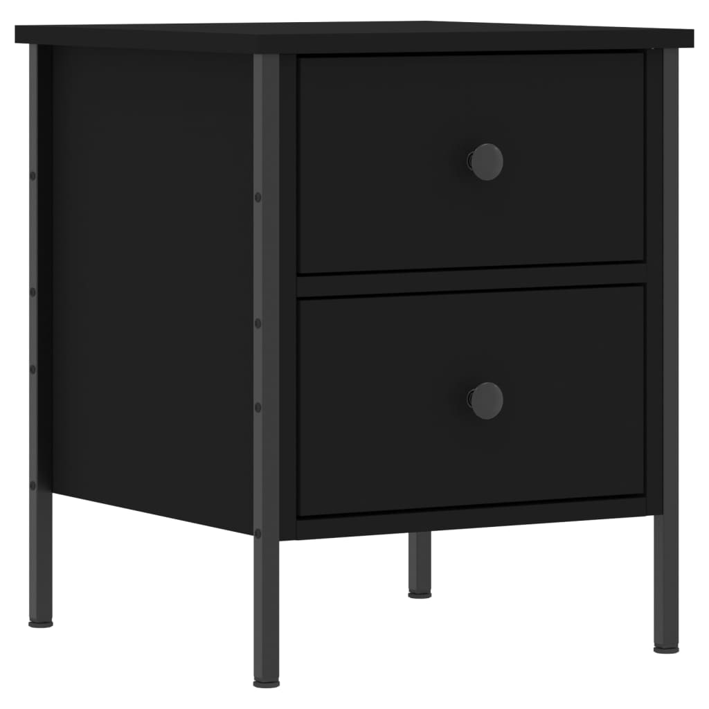 Table De Chevet Avec Deux Tiroirs 40 X 42 X 50 Cm Bois D'ingénierie Dec034479