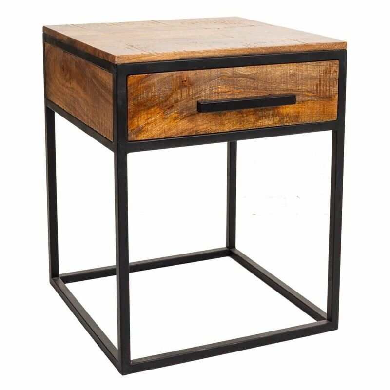 Table De Nuit Alexandra House Living Marron Noir 61 X 57 X 61 Cm