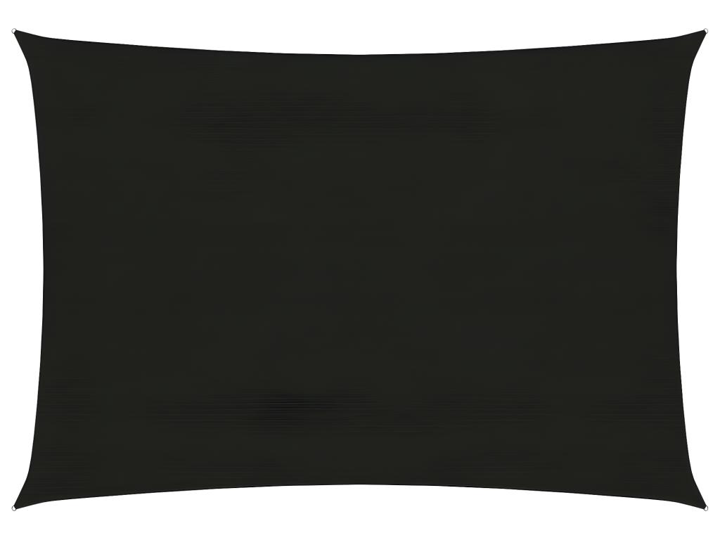 Voile Toile D'ombrage Parasol 160 G/m² 2,5 X 4 M Pehd Noir 02_0009185