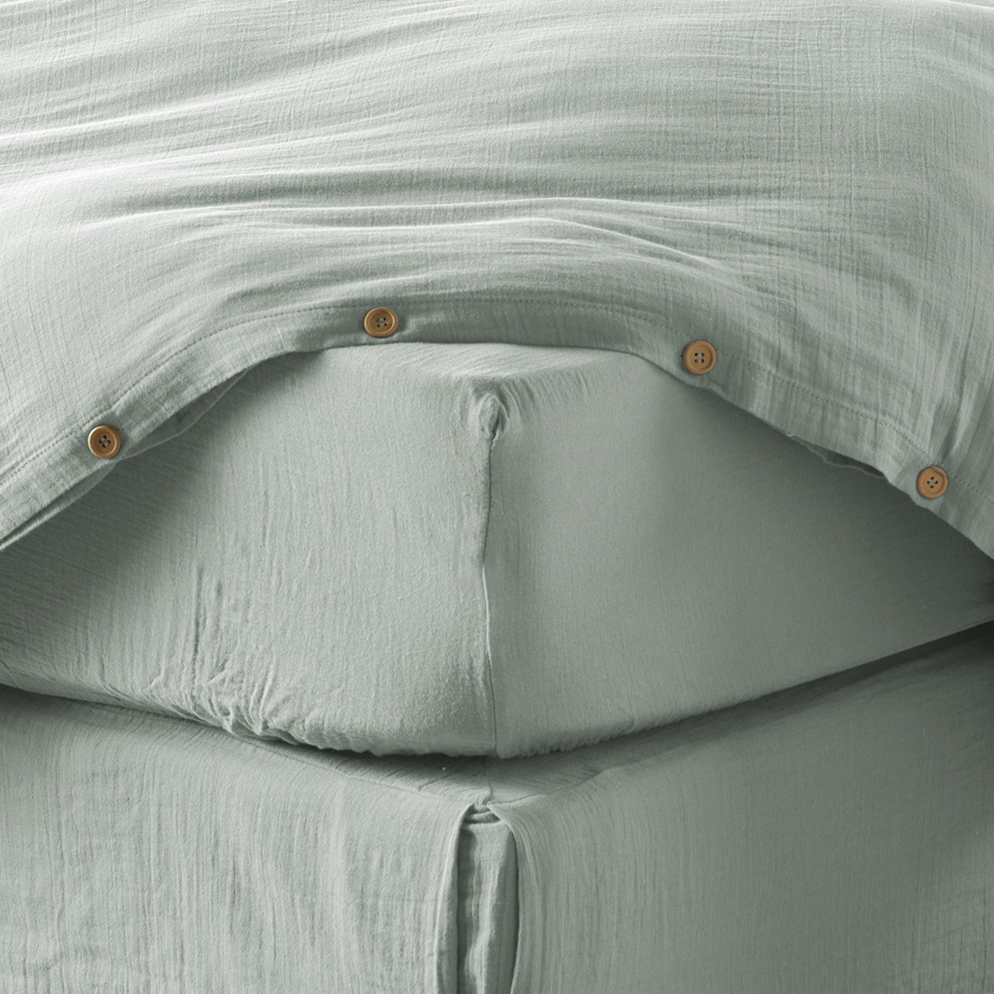 Drap Housse 90x190 Cm Gaze De Coton Eucalyptus