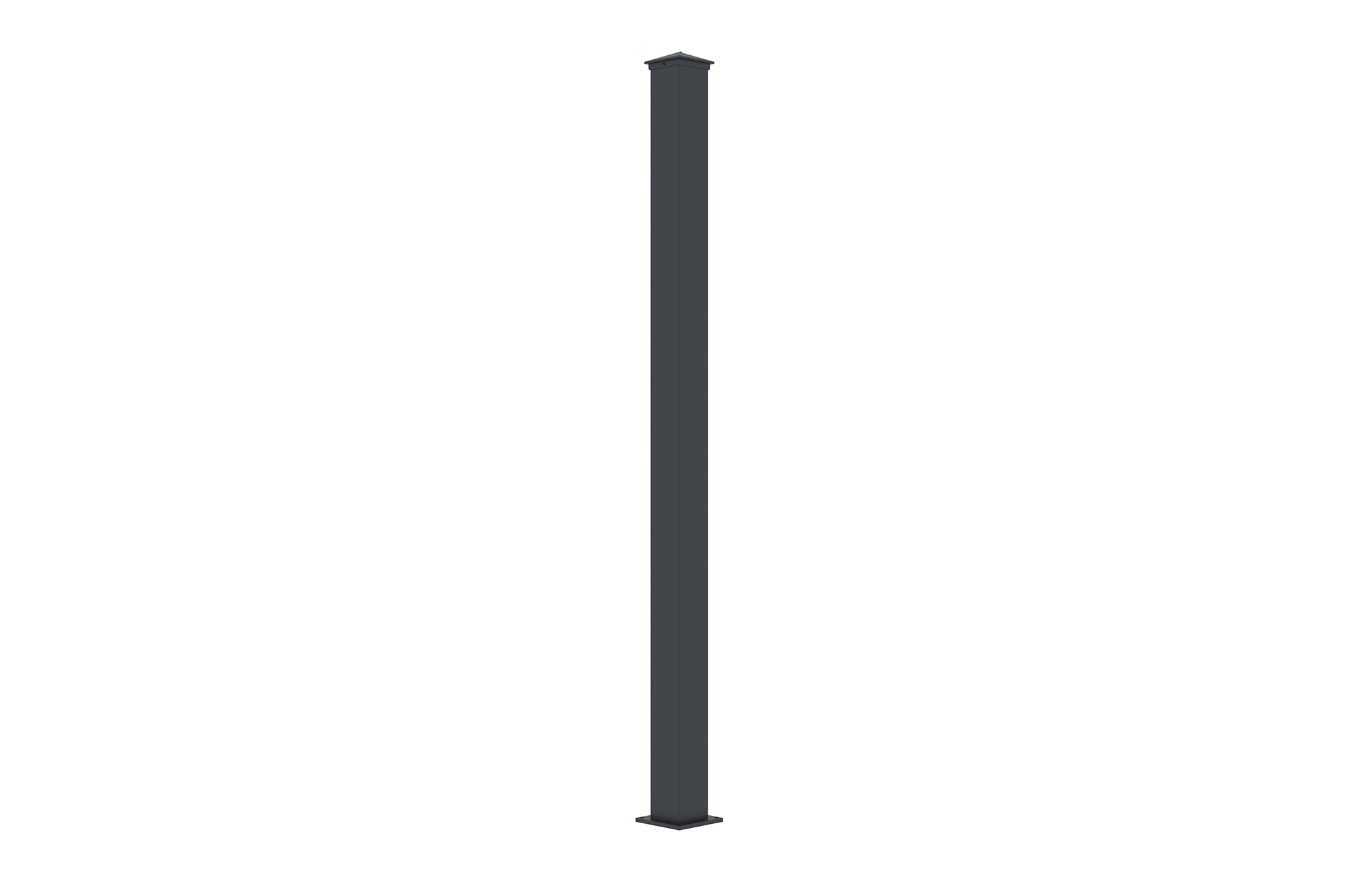 Casanoov Poteau Eifel 10x10 En Aluminium H.190 Cm - Gris Anthracite