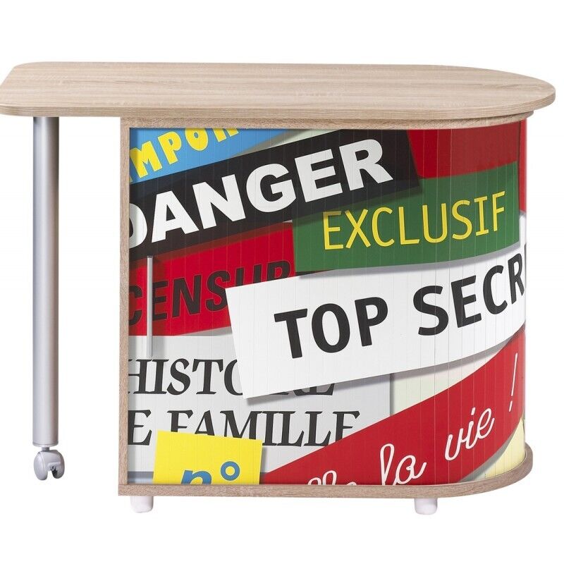 Bureau Pivotant Beaux Meubles Pas Chers Top Secret 300 360° Blanc Panneaux Mélaminés