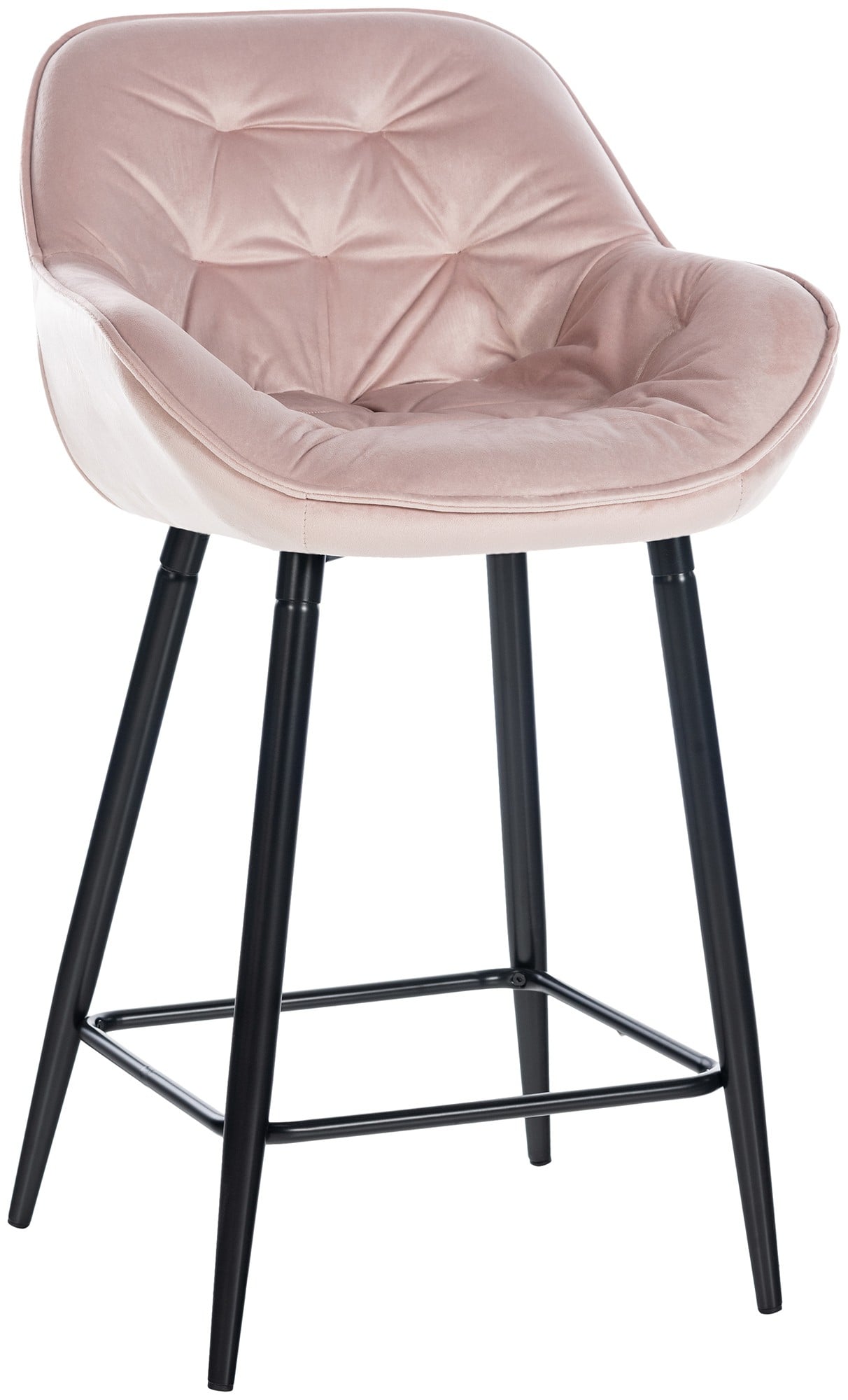 Tabouret De Bar Gibson Velours Rose