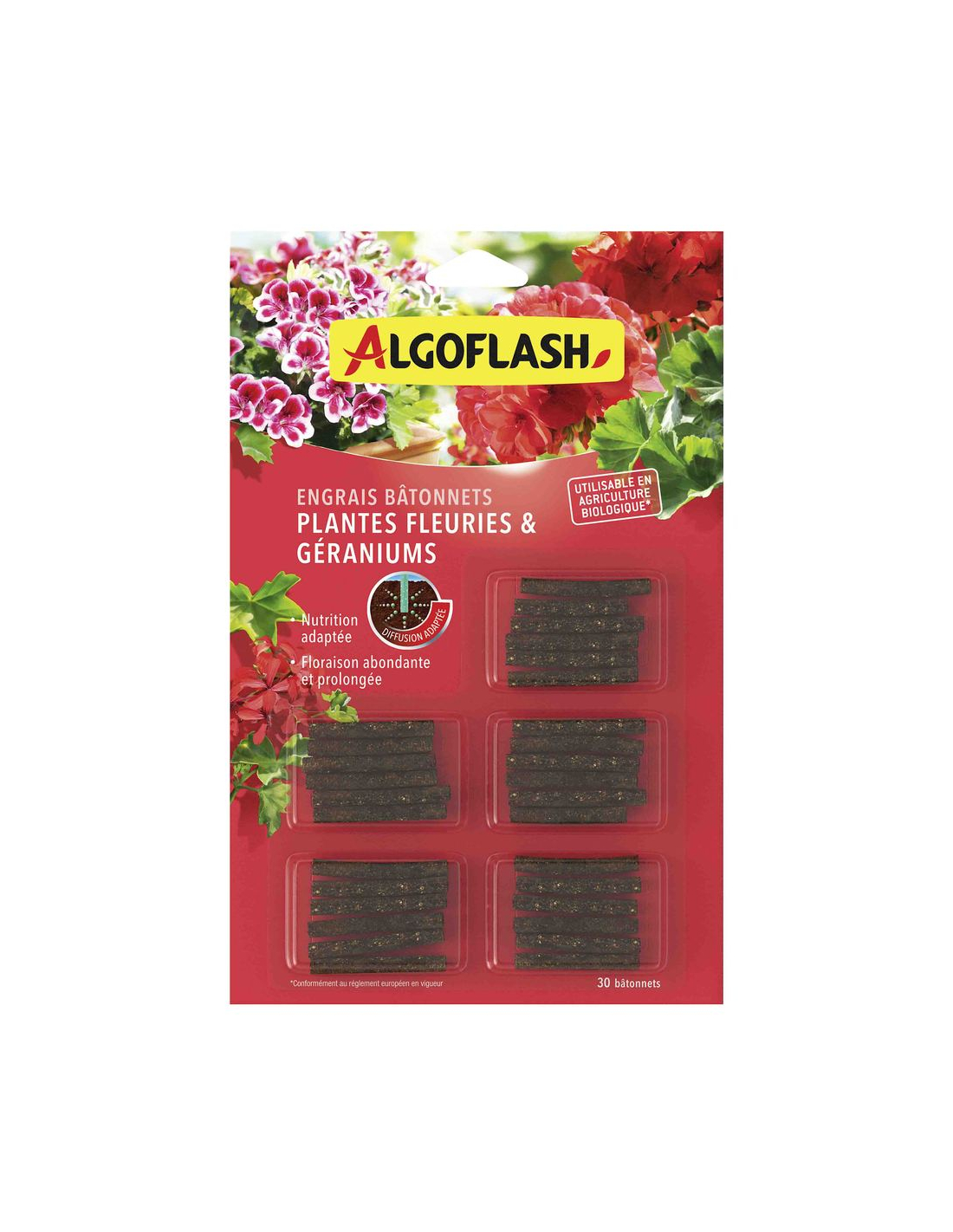 Bâtonnets D'engrais Plantes Fleuries Et Géraniums Uab Lot De 30 - Algoflash - - Import > Décoration