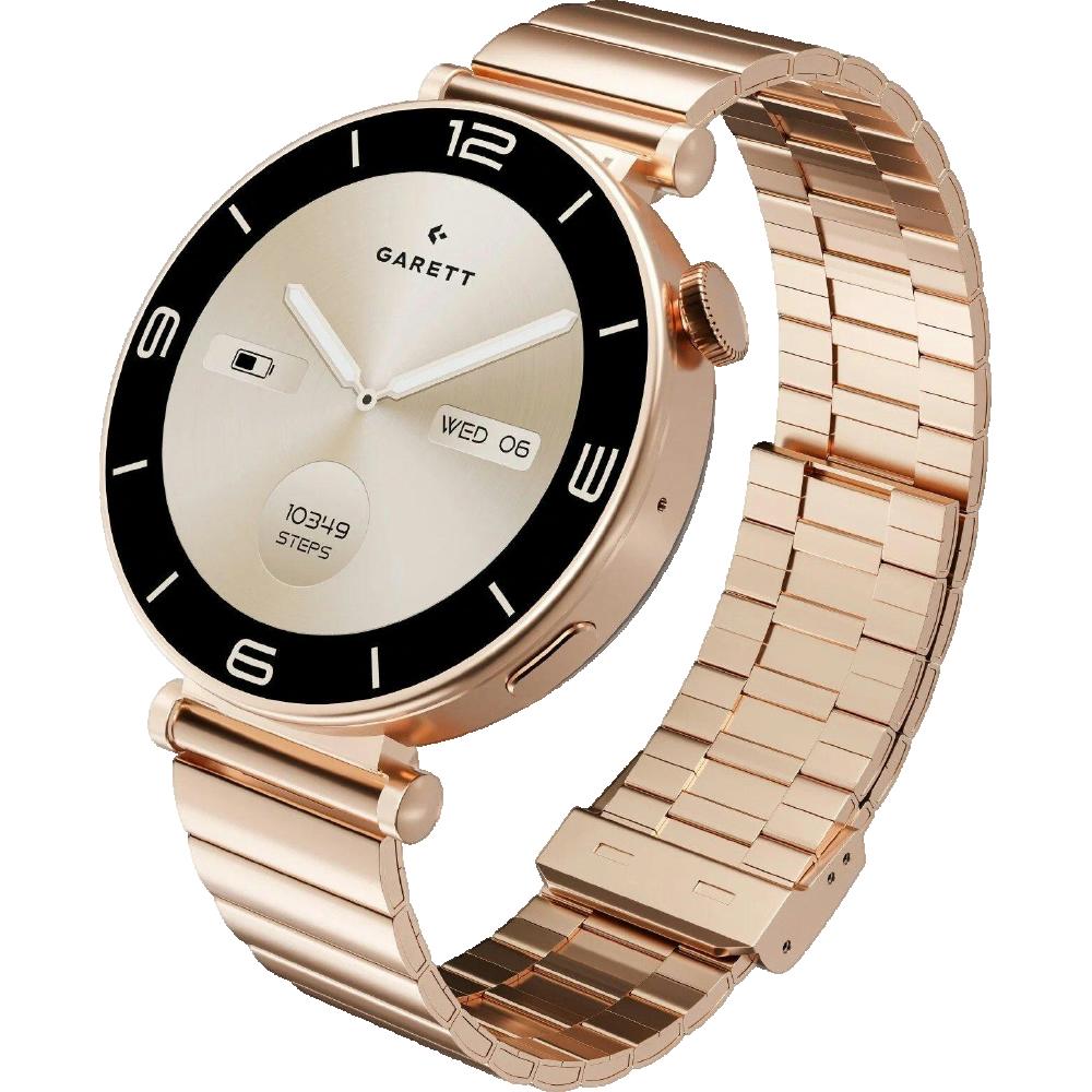 Montre Connectée Garett Santé Doré Rose