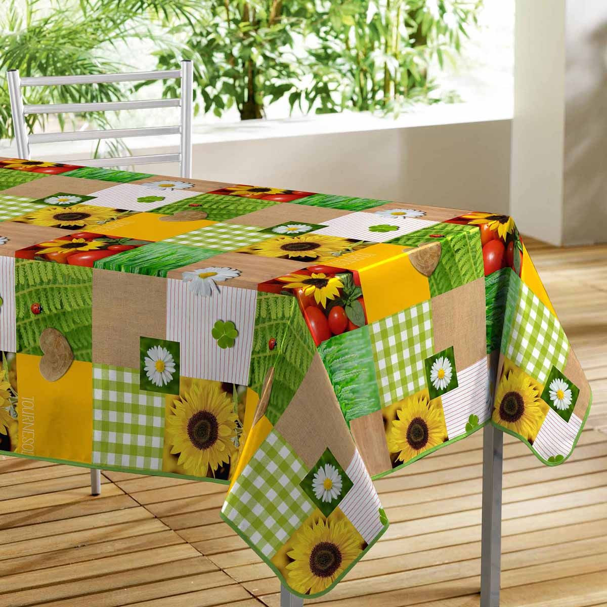 Nappe Toile Cirée "patchfleur" 140x240cm Multicolore