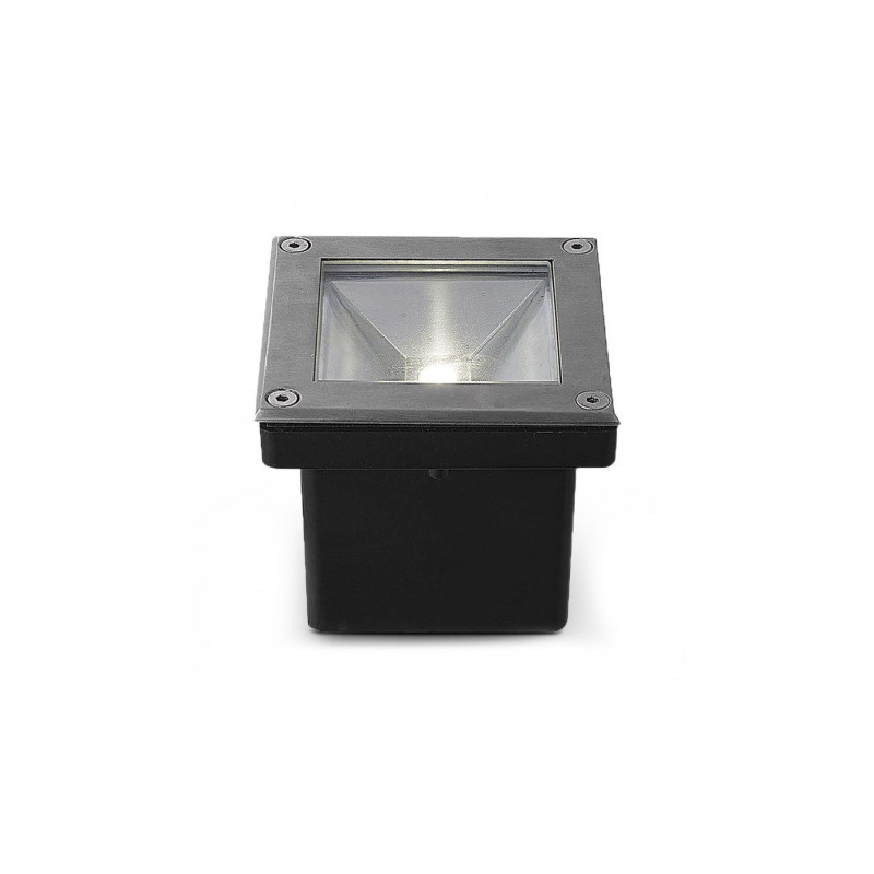 Vision-el - Spot 230v Encastrable Sol Carré Led Cob 5w - Ip67 Miidex Lighting® Blanc-neutre-4000k - Inox-316