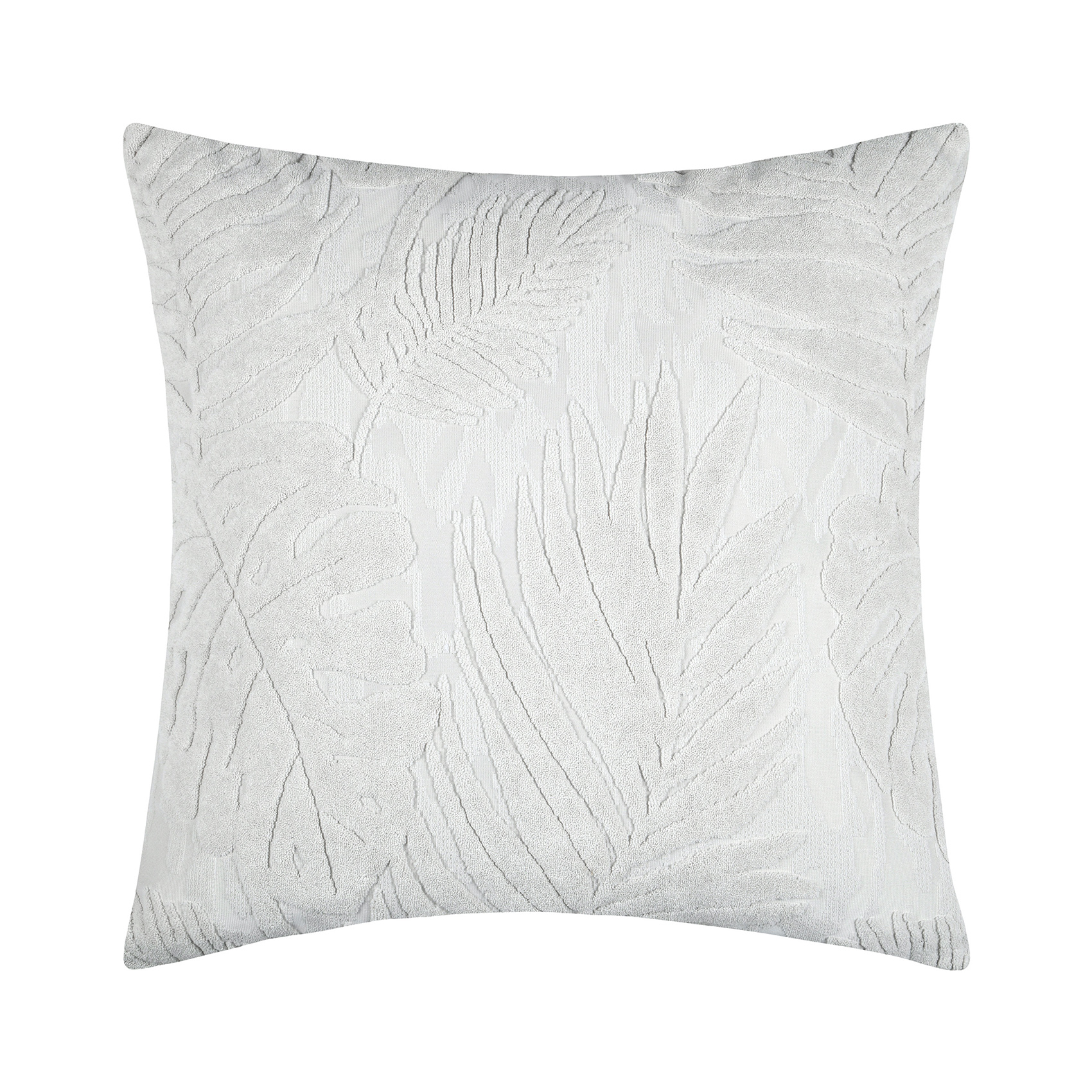 Coussin Carré Effet Velours Avec Motif En Relief Tropical