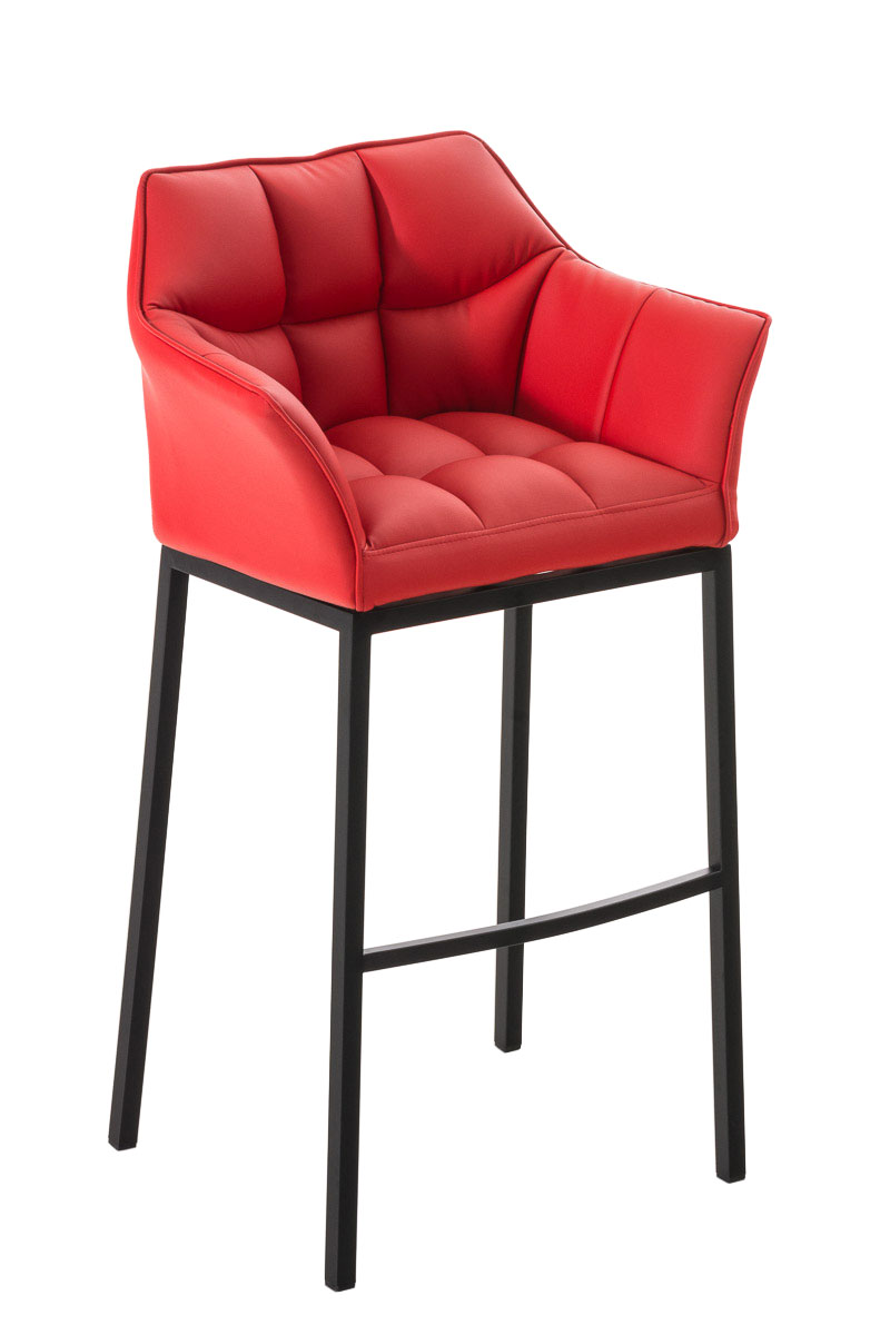 Tabouret De Bar Damaso B Avec Structure À 4 Pieds Rouge