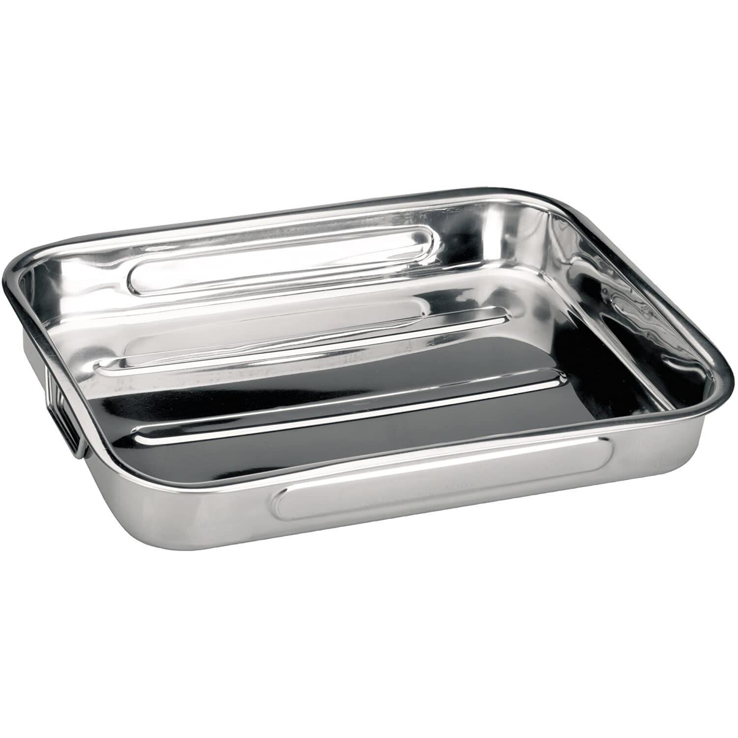 Ibili Plat À Rôtir En Inox Avec Anses Pliantes 63x45x7,5 Cm Bistro